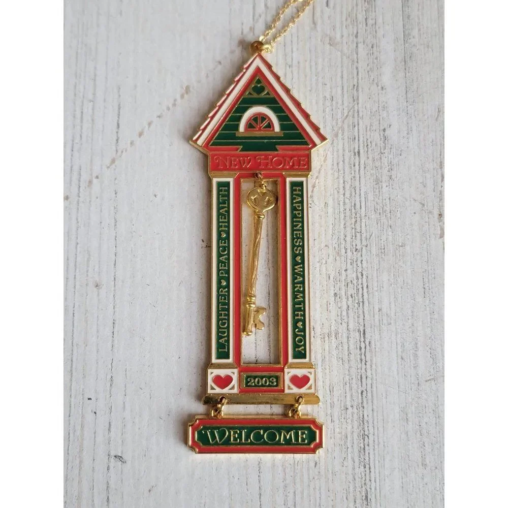Hallmark 2003 new‎ home ornament key laughter piece help Xmas welcome